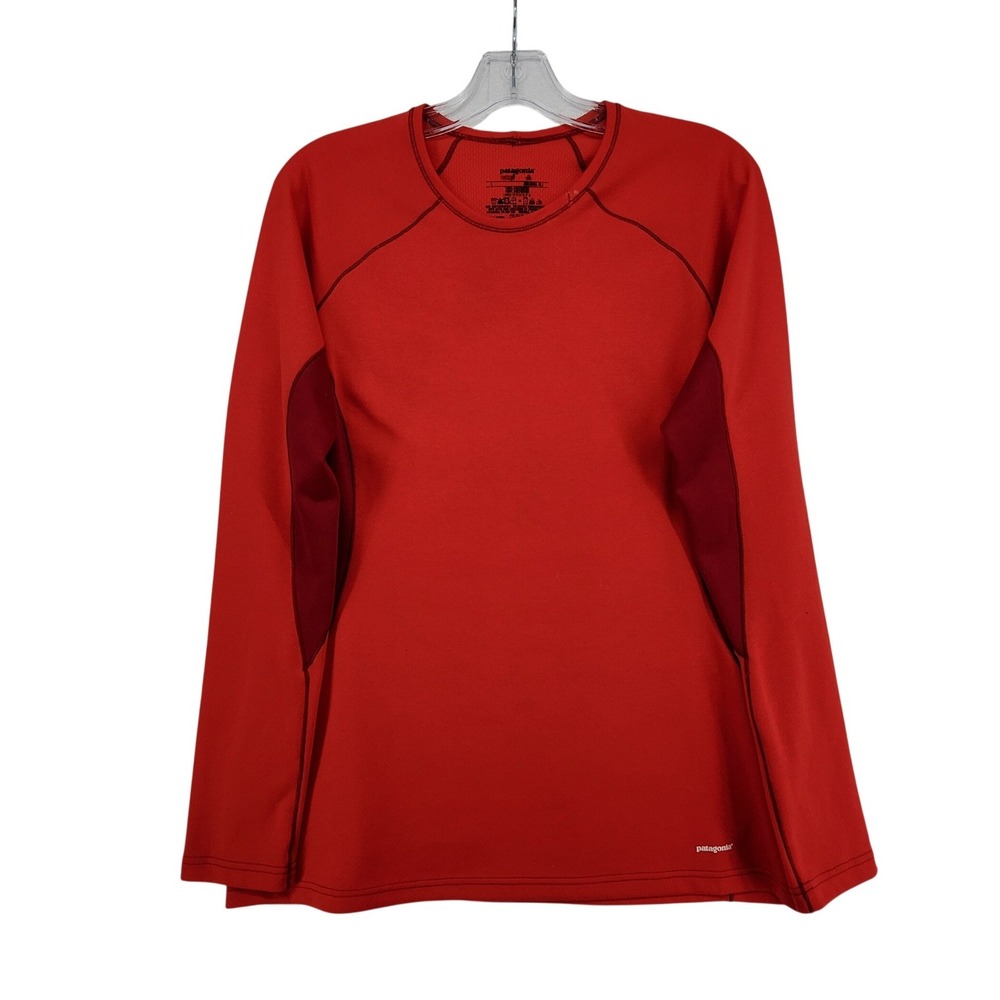 Patagonia Large Red Capilene 3 Midweight Base Layer Hiking Outdoor Trail Shirt L
